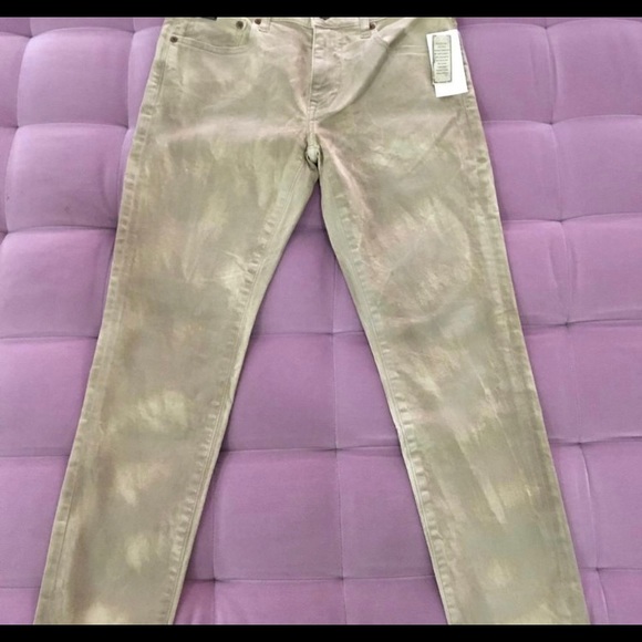 NWT Ralph Lauren Polo Khaki distressed look Tompkins Skinny Crop Jean / Pants - Picture 1 of 4
